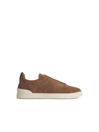 Zegna „Triple“ braune Wildleder-Sneaker