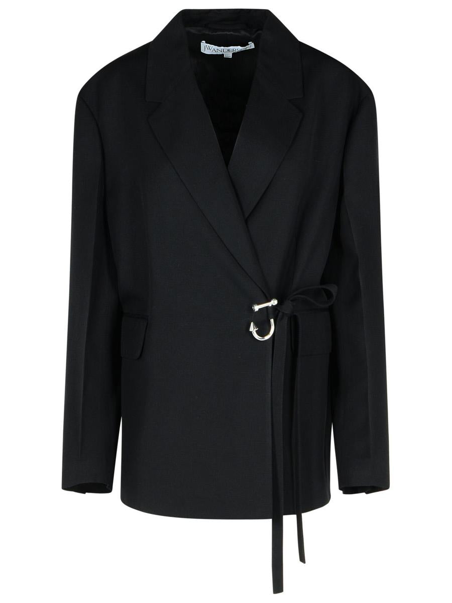 JW Anderson – Blazer „T“ aus schwarzer Viskose