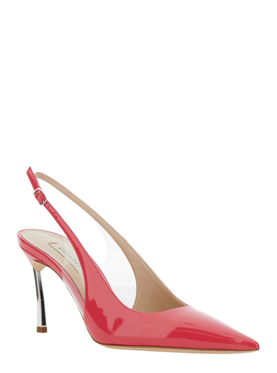 'Superblade Tiffany' Rosa Slingback-Pumps mit hohem Absatz aus Lackleder für Damen