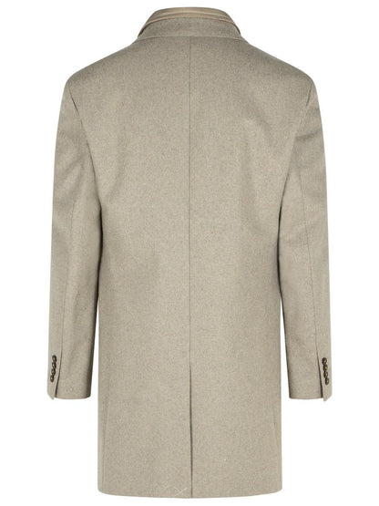 Fay „Easy“ Mantel aus Polyamid in Beige