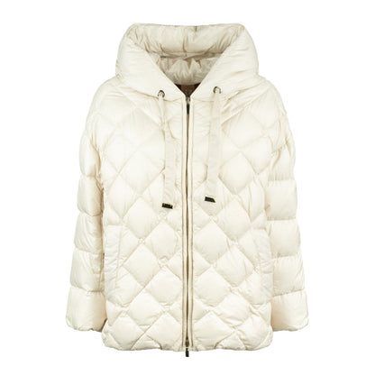 Max Mara – Wattierte Jacke mit Kapuze mit Rautenmuster