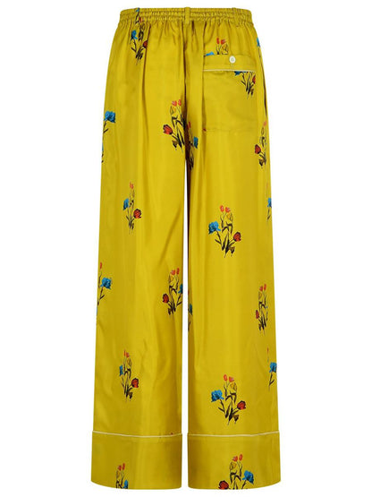 Senfgelbe Seidenhose von Marni