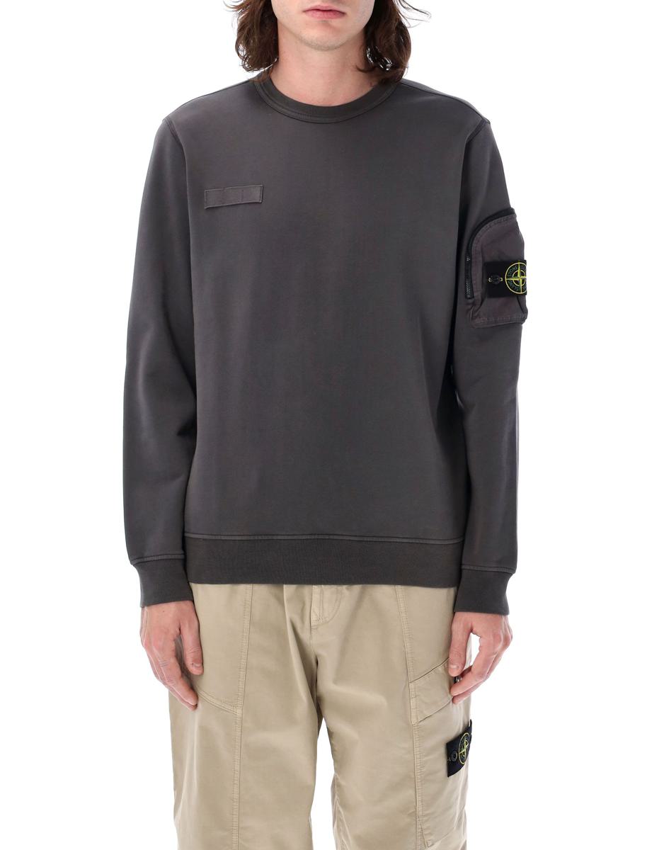 Stone Island Sweatshirt mit Military-Tasche