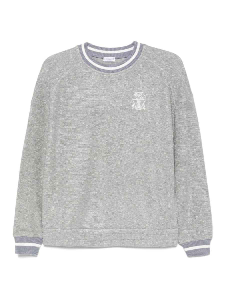 Brunello Cucinelli Logo-Baumwoll-Sweatshirt