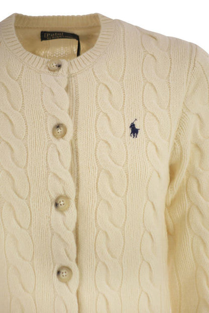 Polo Ralph Lauren – Zopfmuster-Cardigan aus Wolle und Kaschmir