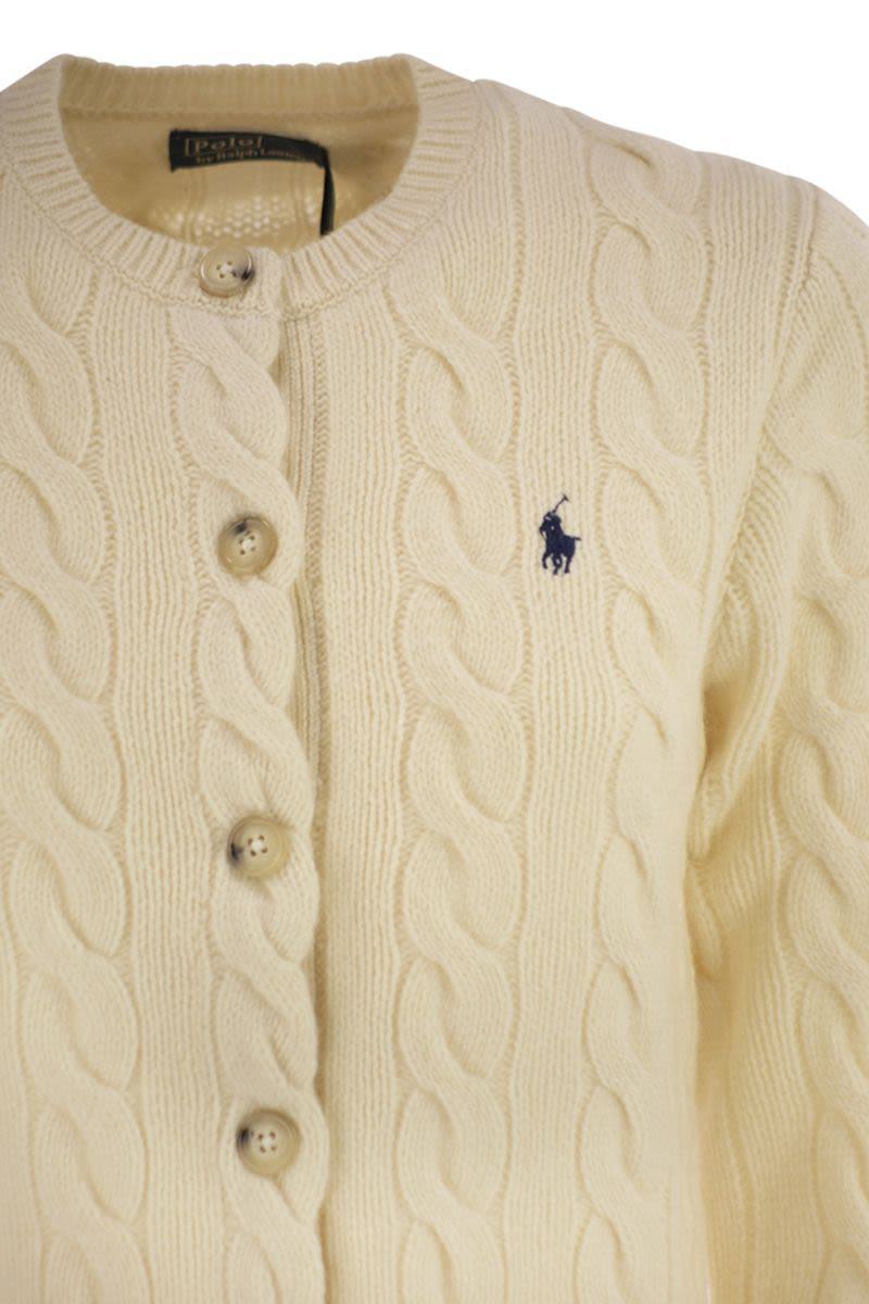 Polo Ralph Lauren – Zopfmuster-Cardigan aus Wolle und Kaschmir