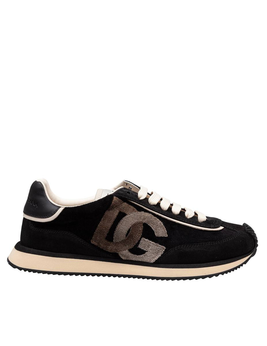 Dolce &amp; Gabbana Sneakers aus Samt und Wildleder