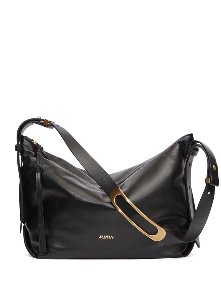 Isabel Marant Leyden Schultertasche aus Leder mit Logo-Stempel