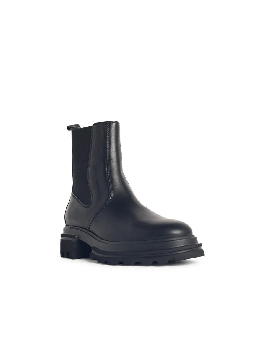 Hogan – Schwarze Lederstiefeletten