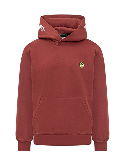 Roter Kapuzenpullover mit Barrow-Barrow-Logo