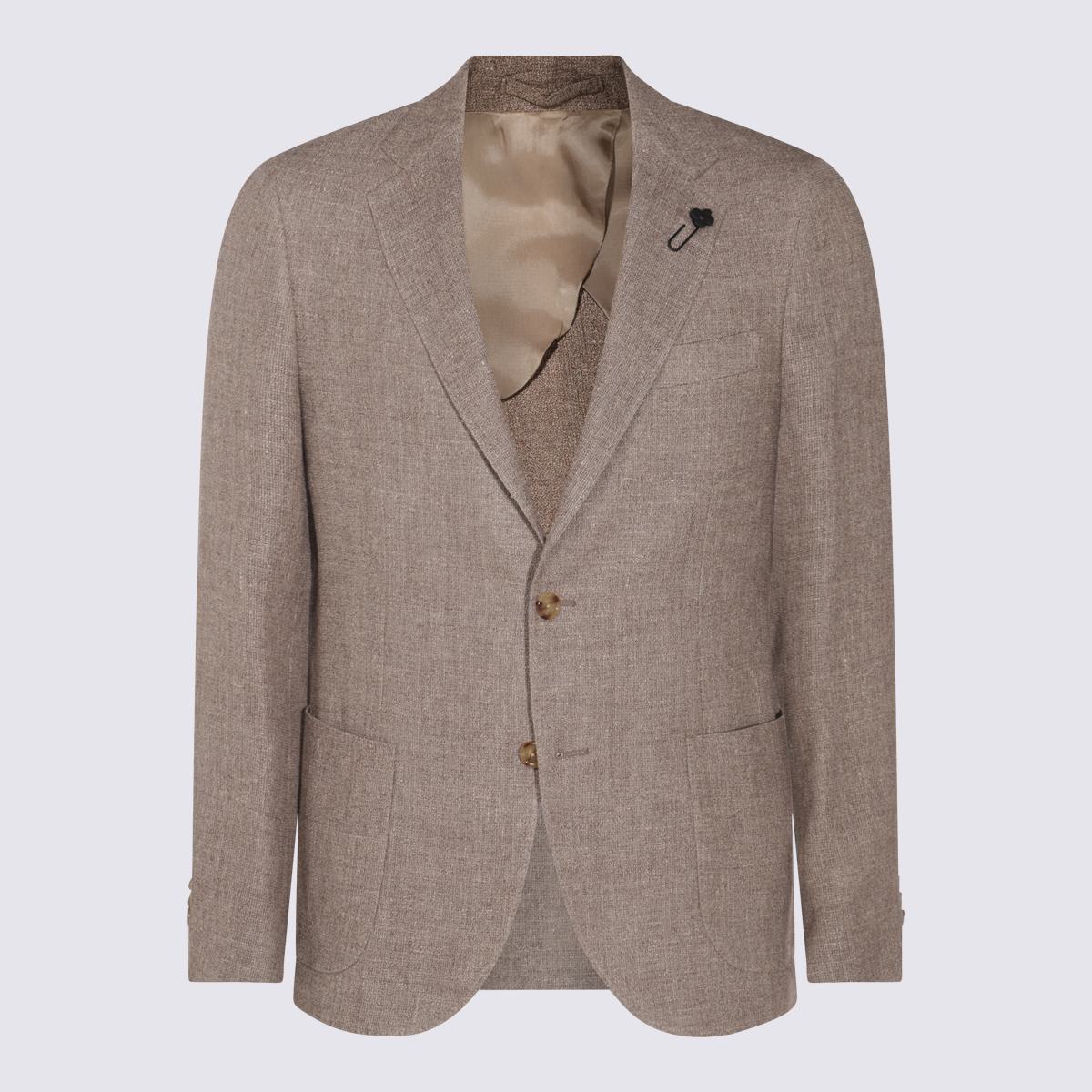 Lardini Beige Leinenblazer