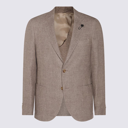 Lardini Beige Leinenblazer