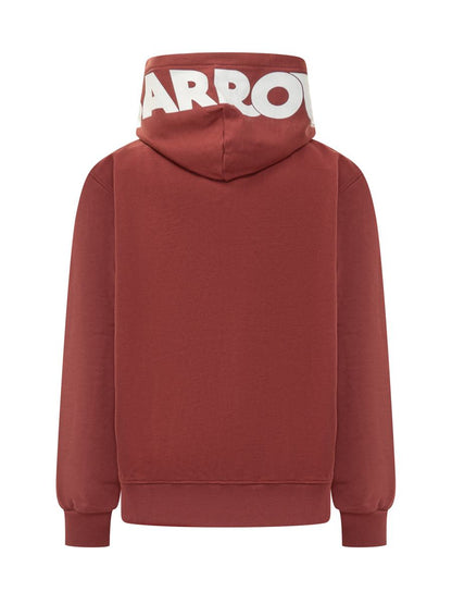 Roter Kapuzenpullover mit Barrow-Barrow-Logo