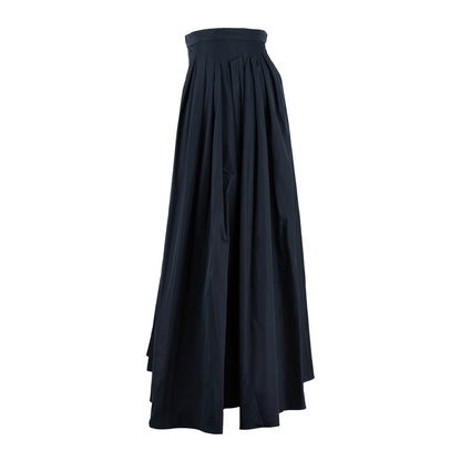 Max Mara Marineblauer Taft-Faltenrock