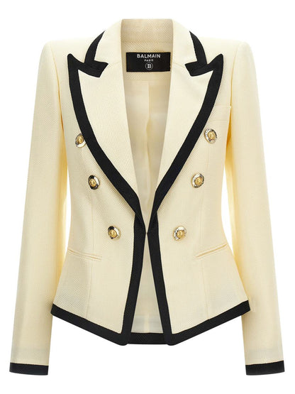 Balmain Maxi-Blazer mit Schultergurt