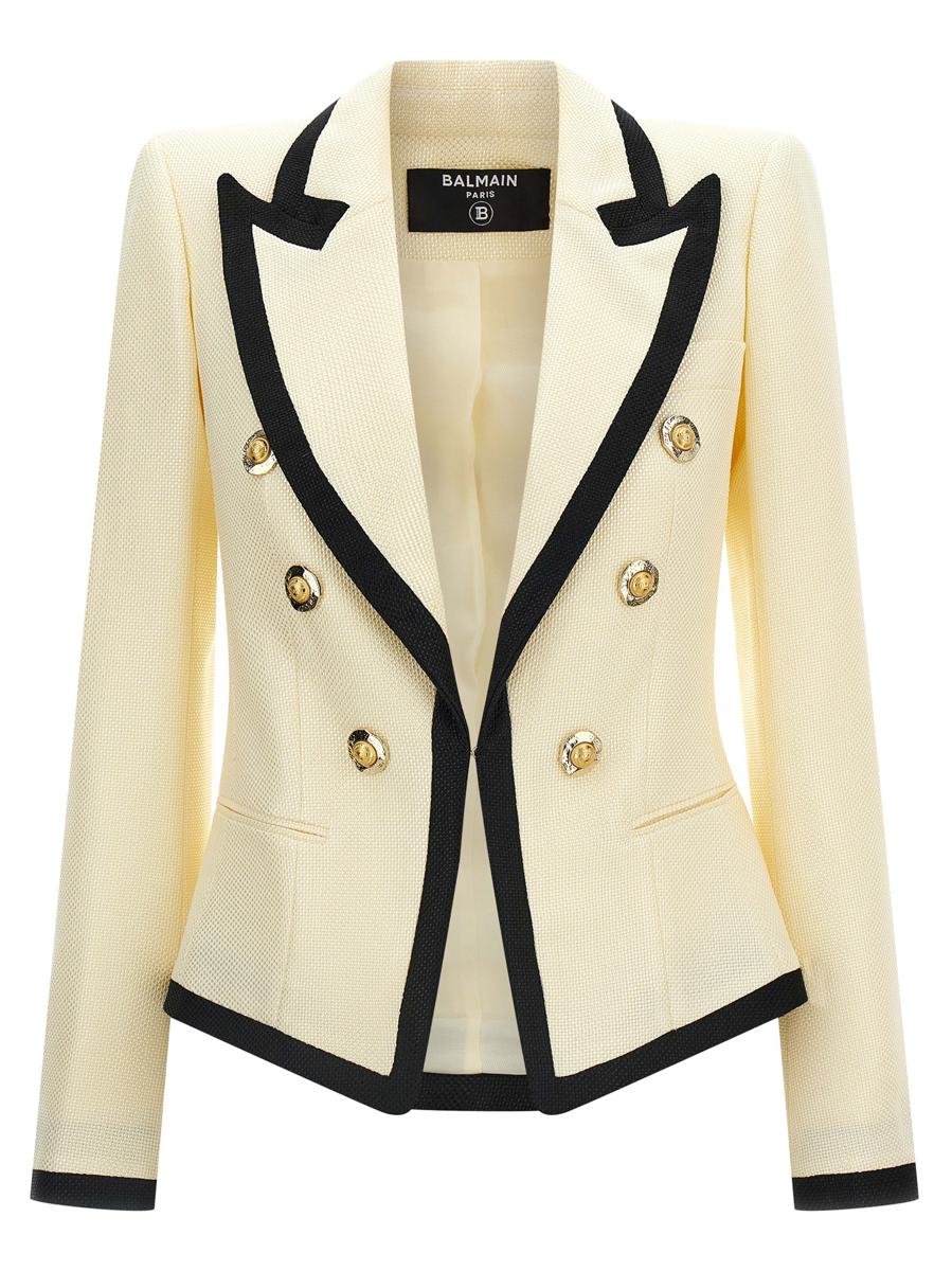 Balmain Maxi-Blazer mit Schultergurt