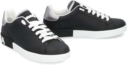 Dolce &amp; Gabbana Portofino Spoiler Low-Top-Sneakers aus Leder