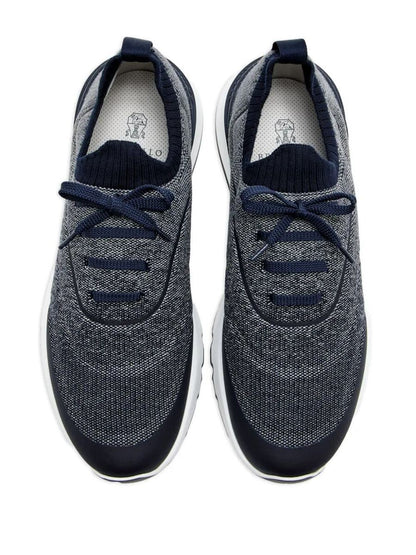 Brunello Cucinelli – Sneaker aus Techno-Baumwollstrick mit Termonastratur-Schuhen