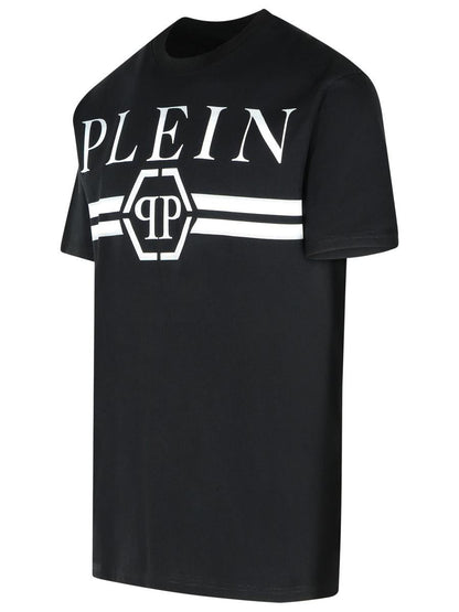 Schwarzes Baumwoll-T-Shirt von Philipp Plein