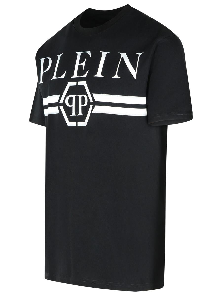 Schwarzes Baumwoll-T-Shirt von Philipp Plein