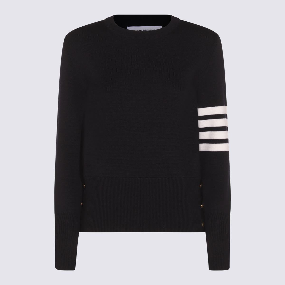 Thom Browne Dunkelblauer Wollstrick