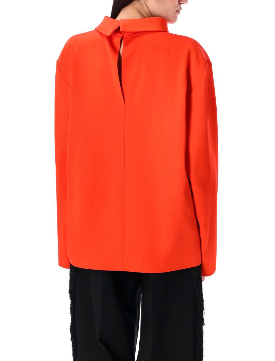 Carven Doppelsatinbluse