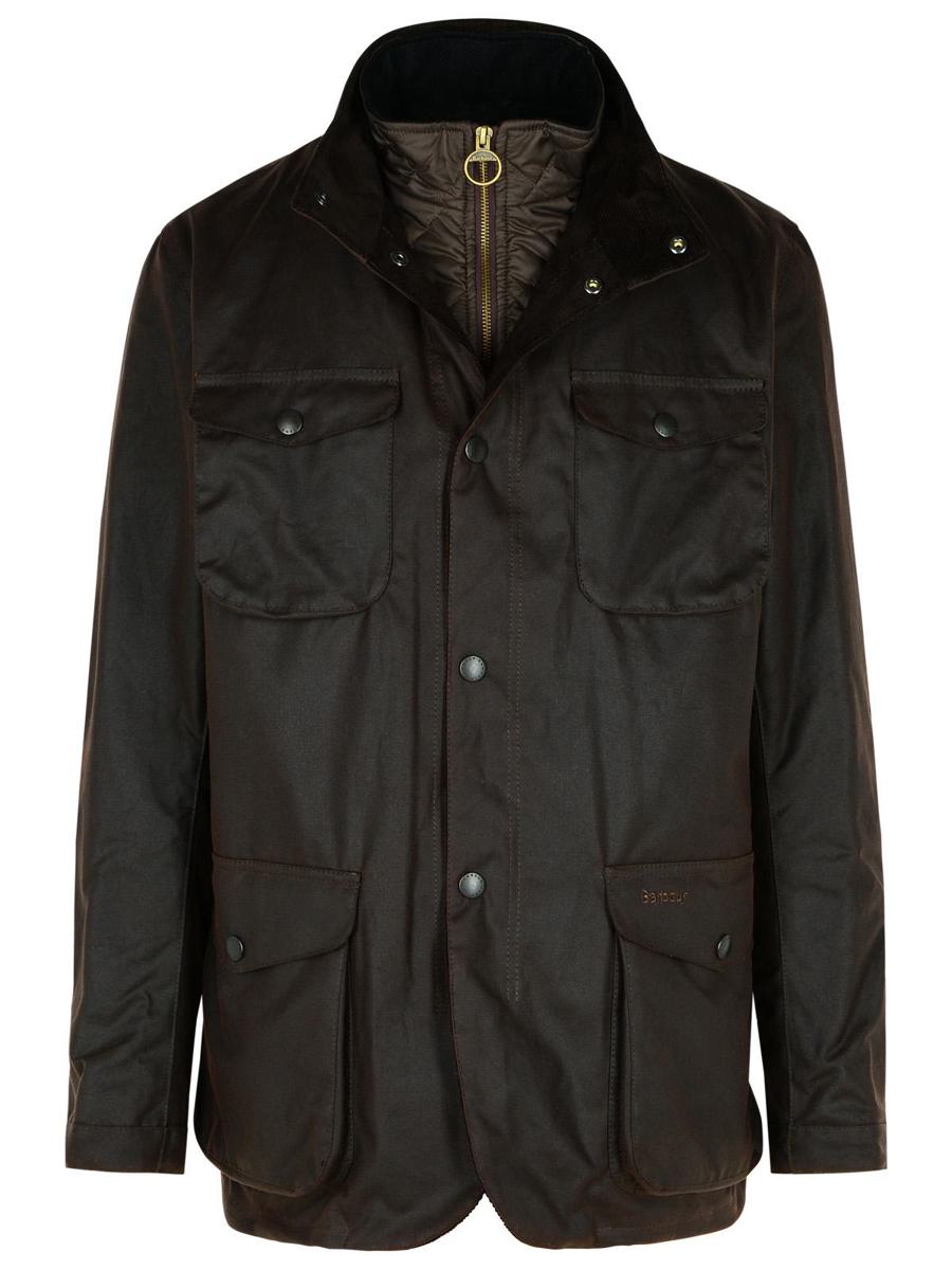 Barbour „Ogston“ braune Jacke aus gewachster Baumwolle