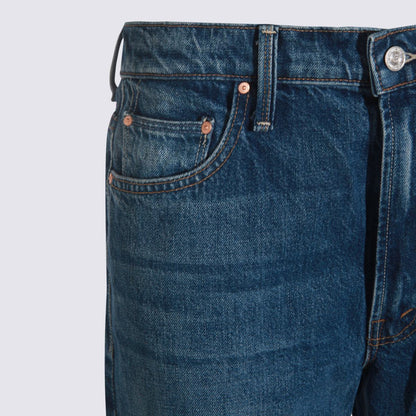 Blaue Baumwoll-Denim-Jeans von Mother