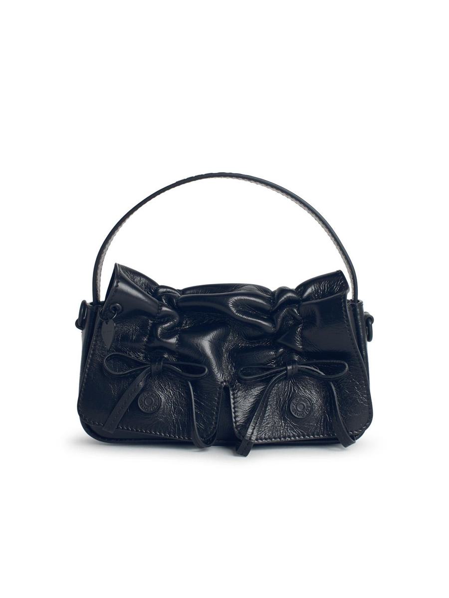 Acne Studios – Mikro-Multipocket-Tasche mit mehreren Taschen aus schwarzem Leder