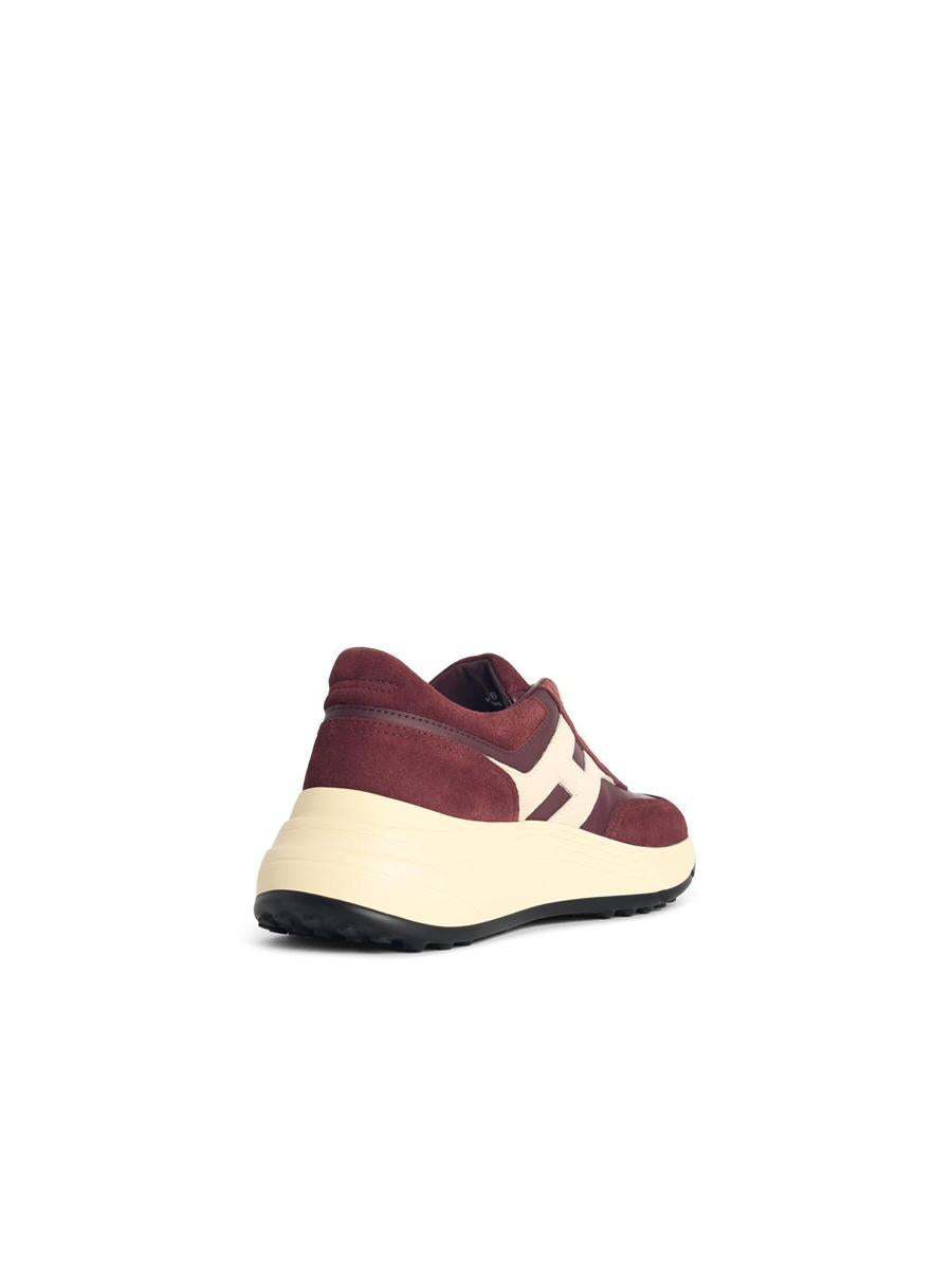 Hogan „H669“ Burgunderrote Ledersneaker