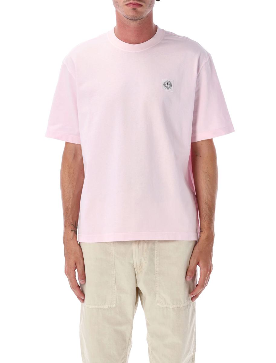 Stone Island Baumwoll-T-Shirt mit Kompass-Patch