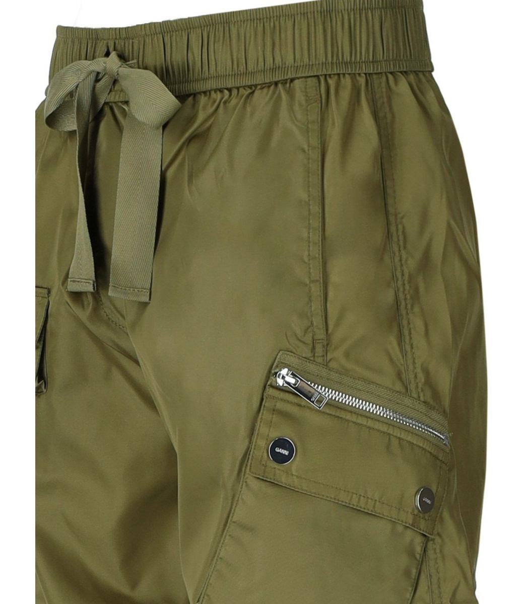 Ganni Duchesse Grüne Hose