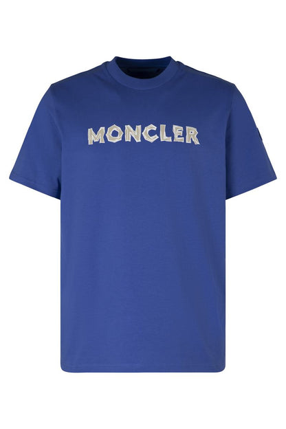 Moncler Baumwoll-T-Shirt mit Rundhalsausschnitt