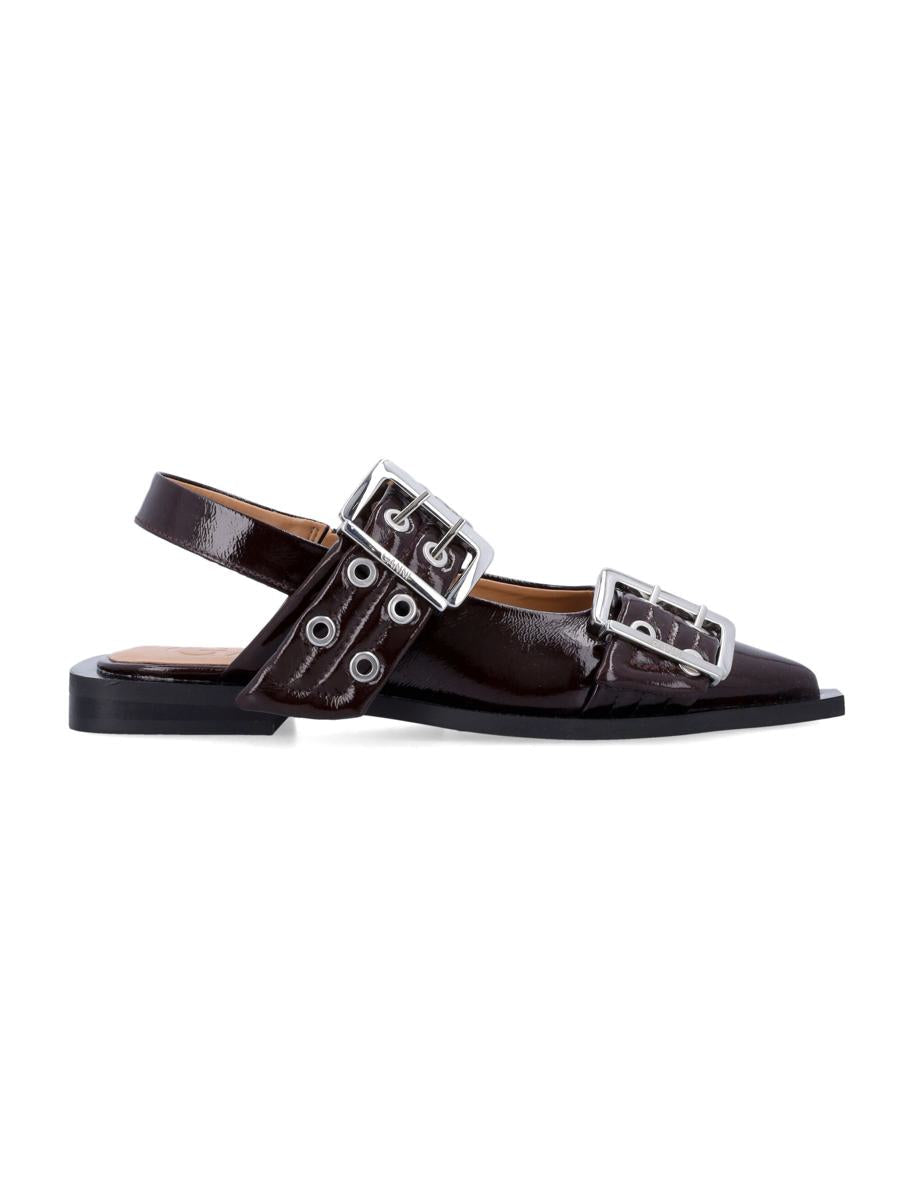 Ganni feminine Ballerinas mit Schnalle