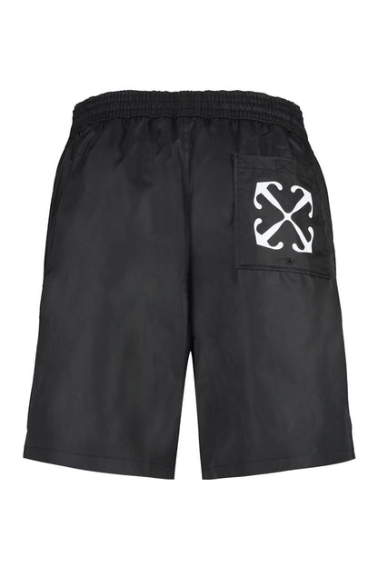 Badeshorts aus cremefarbenem Nylon