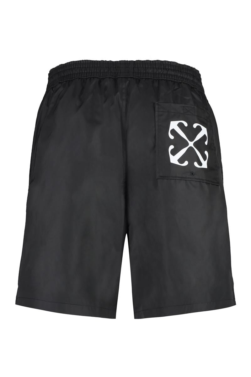 Badeshorts aus cremefarbenem Nylon