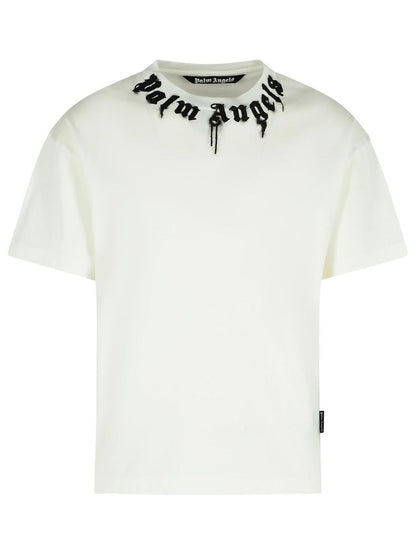 Palm Angels – Weißes Baumwoll-T-Shirt
