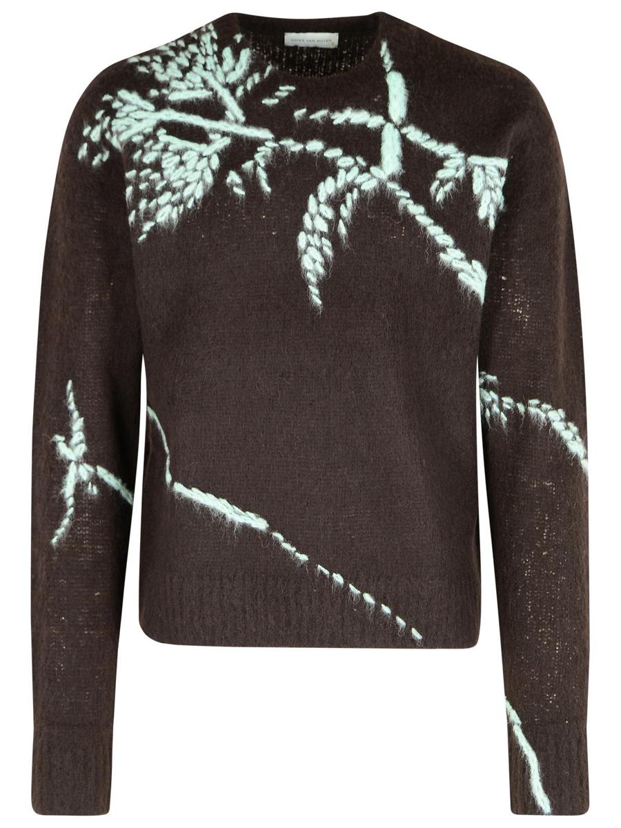 Dries Van Noten Brauner Pullover aus Wollmischung