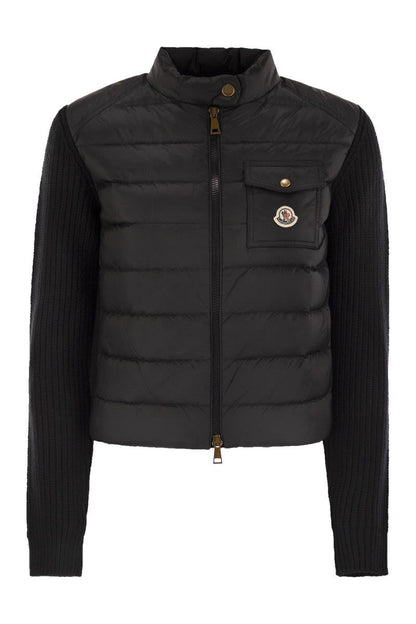 Moncler – Gepolsterte Wolljacke mit Reißverschluss