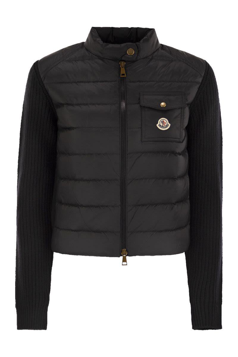 Moncler – Gepolsterte Wolljacke mit Reißverschluss
