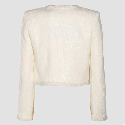 Self-Portrait Creme Freizeitjacke