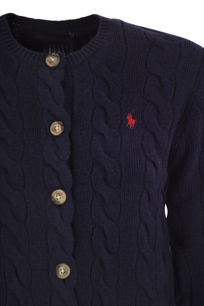 Polo Ralph Lauren – Zopfmuster-Cardigan aus Wolle und Kaschmir