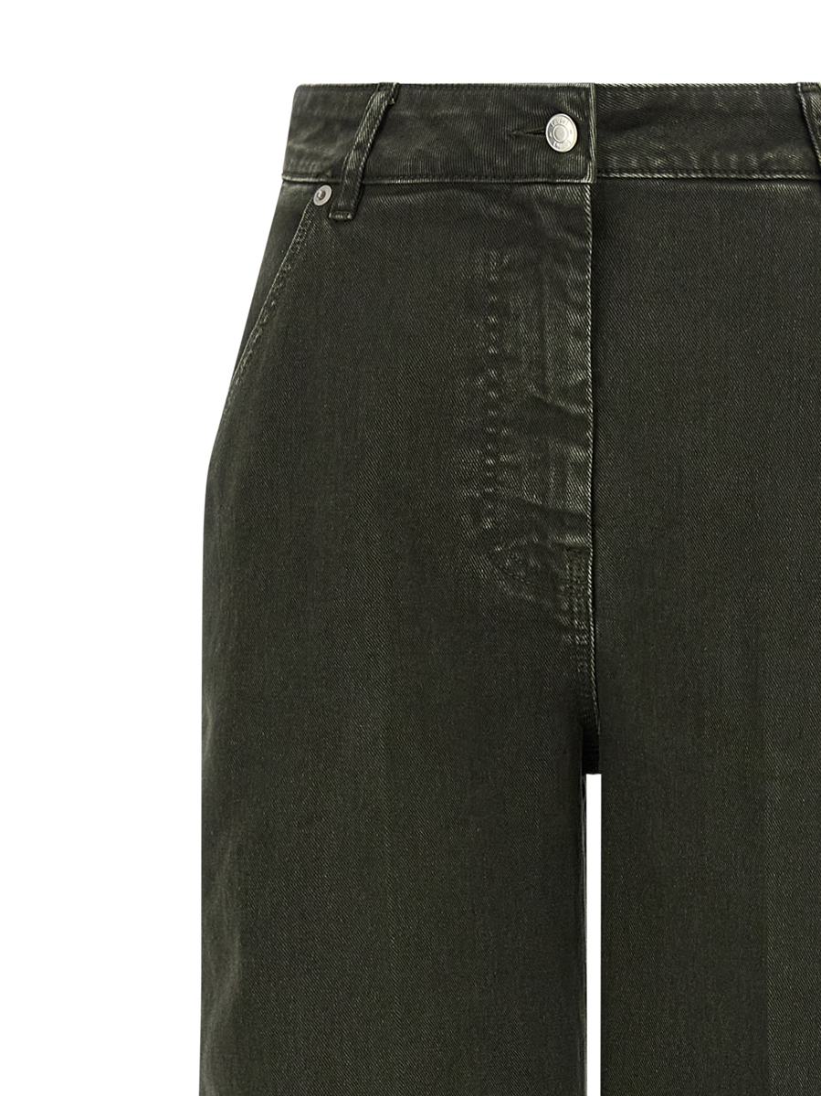 Hautfarbene Jeans mit weitem Bein