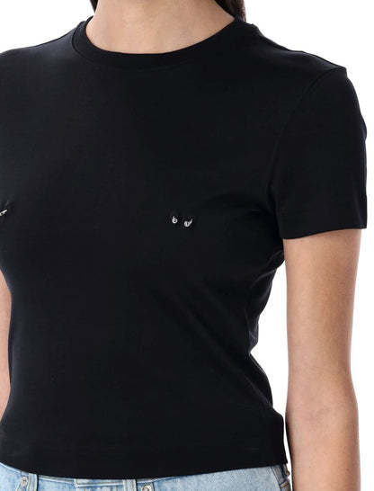Mugler – Durchbohrtes Baby-T-Shirt