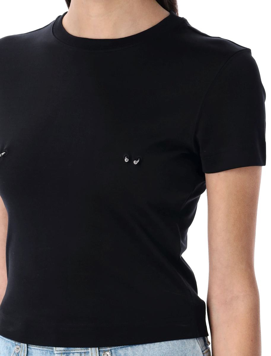 Mugler – Durchbohrtes Baby-T-Shirt