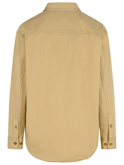 Off-White „Over“ Beige Baumwollhemd
