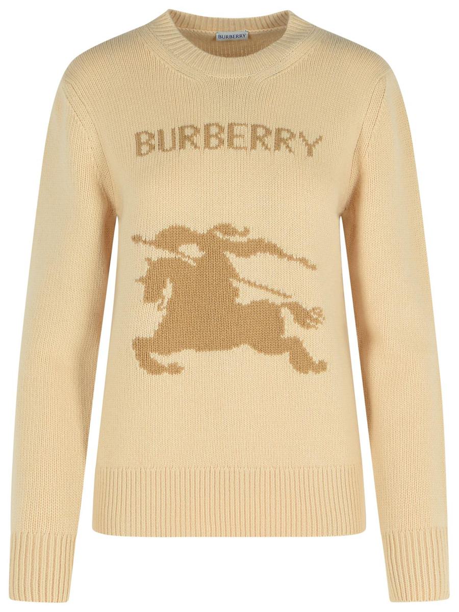 Burberry – Beigefarbener Pullover aus Kaschmirmischung