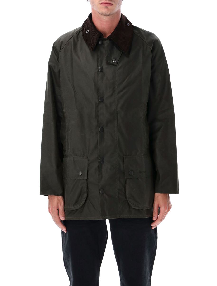 Barbour Beaufort Jacke aus gewachster Baumwolle mit Schottenmusterfutter