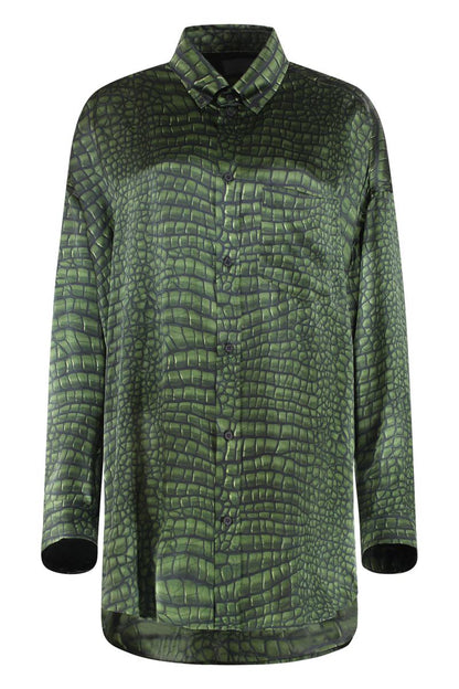 Balenciaga Seidenhemd mit Cocoon-Print