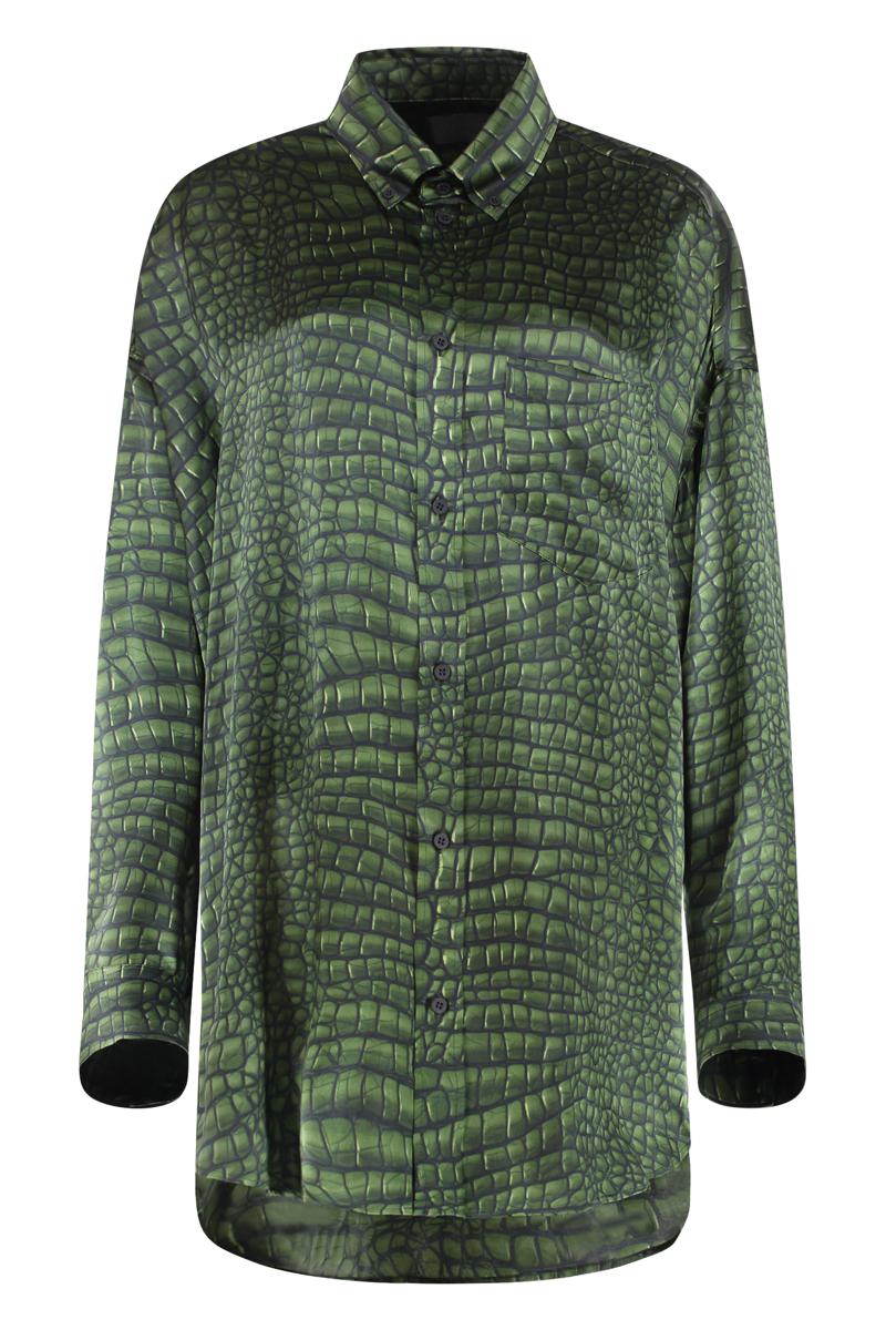 Balenciaga Seidenhemd mit Cocoon-Print
